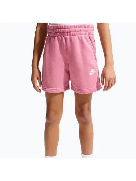 Nike Sportswear Club Fleece gyerek rövidnadrág peony/peony/white. Méret: fehér