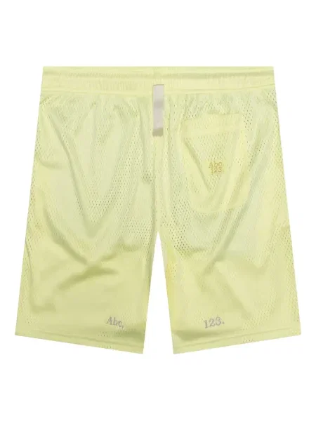 Pantaloni scurți Advisory Board Crystals plasă de cristal galben