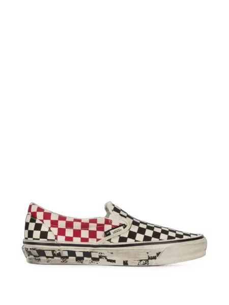 Chiloți Vans în carouri slip-on clasic alb