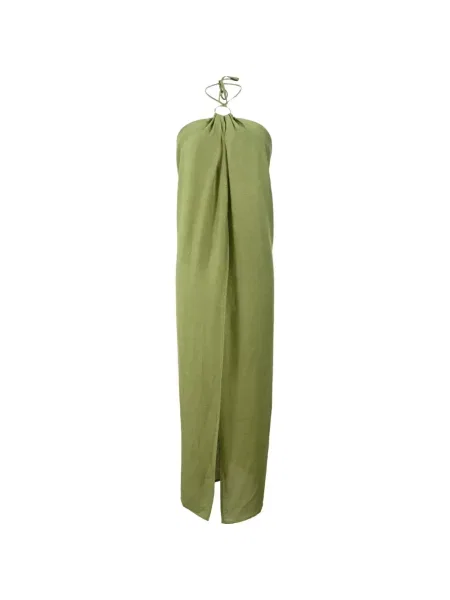 Top Cult Gaia cu gât halter verde
