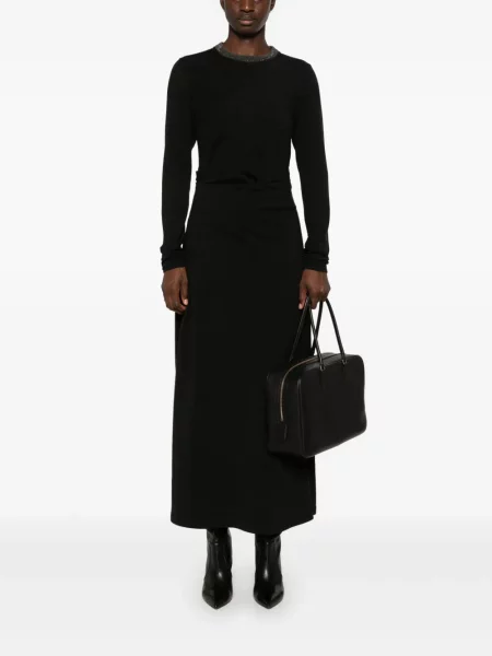 Džersis drapiruotas maxi suknele Brunello Cucinelli