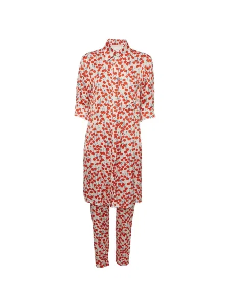 Pantaloni Victoria Victoria Beckham cu imagine alb