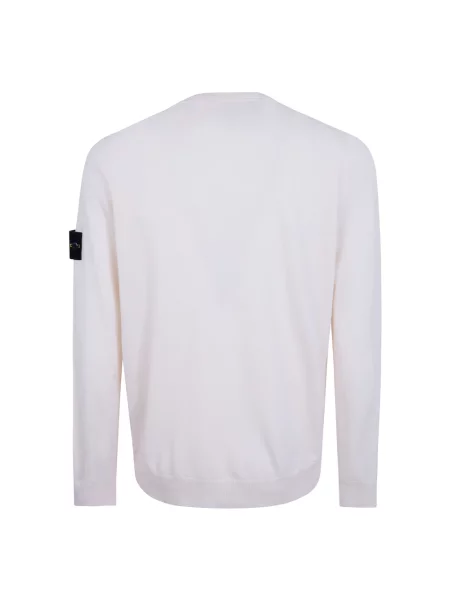 Sweter Stone Island wełniany z kamieniami beżowy