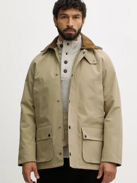 Barbour Kurtka Winter Ashby Z Odpinanym Kapturem beige beżowa
