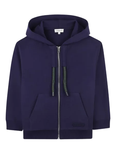 Bluza z kapturem dziecięca Lanvin Enfant niebieska
