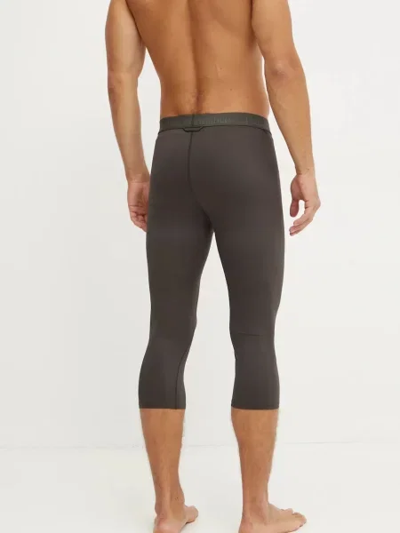 Peak Performance legginsy funkcyjne Spirit zielony brązowe