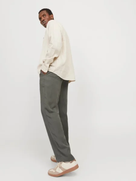 JACK & JONES Pantaloni cu dungă JPSTKARL SKYE oliv