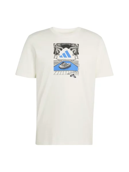 ADIDAS SPORTSWEAR Tricou funcțional SLIDE azur / negru alb