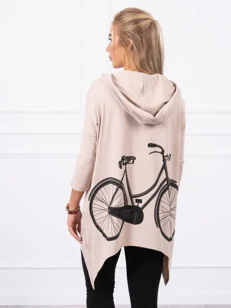 Hanorac sport Kesi cu imagine bej