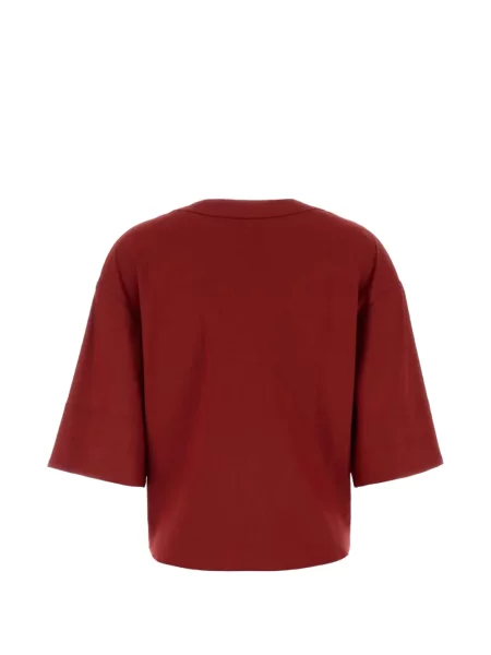 Top Max Mara cu decolteu în V roșu