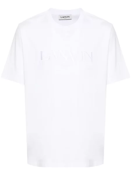 Tricou Lanvin cu broderie alb