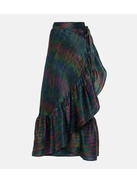 Fustă Eres din satin cu imagine