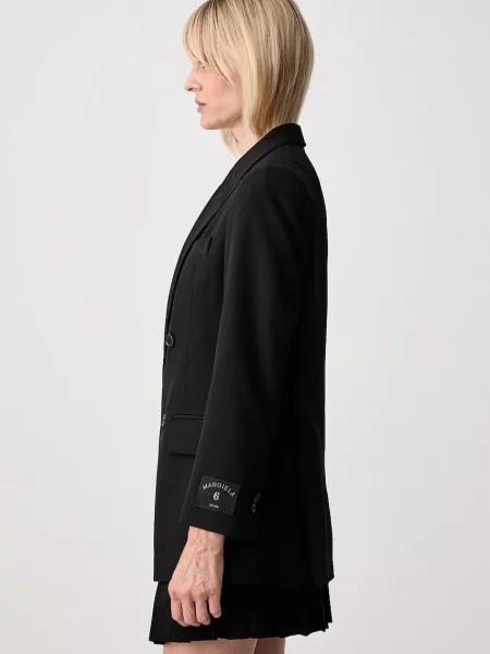 Шерстяной двубортный пиджак Mm6 Maison Margiela