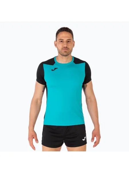Tricou de alergare pentru bărbați Joma Record II turcoaz negru