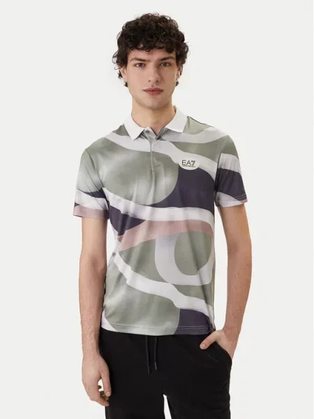 Emporio Armani Тениска с яка и зелен