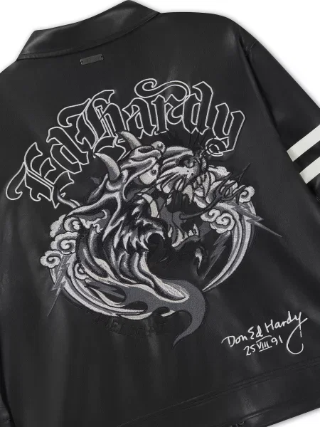 Ed Hardy Prechodná bunda čierna biela