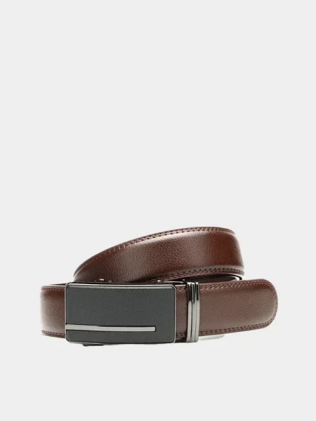Кожаный ремень Borsa Leather коричневый