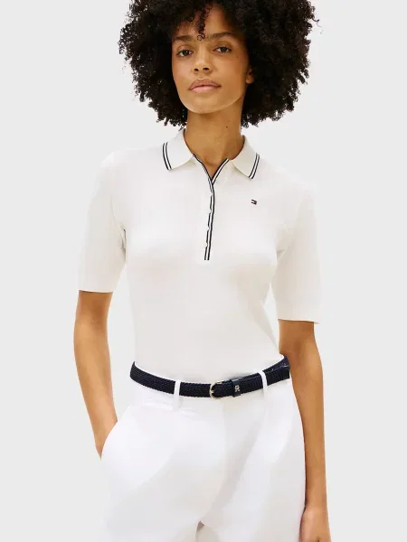Поло Tommy Hilfiger біле