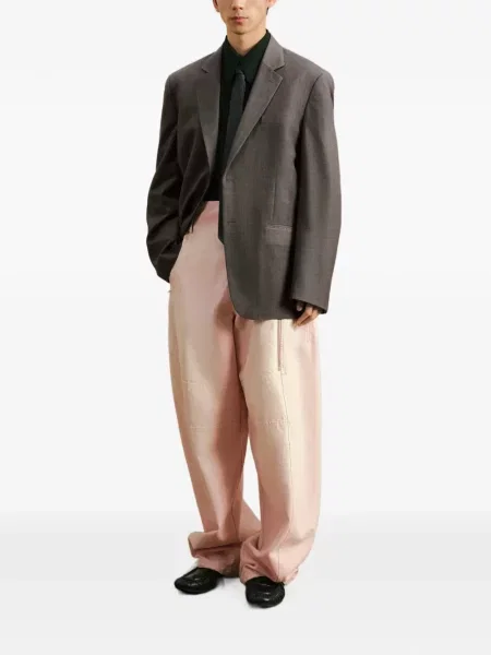 Pantaloni Croquis din canvas cu cordon roz