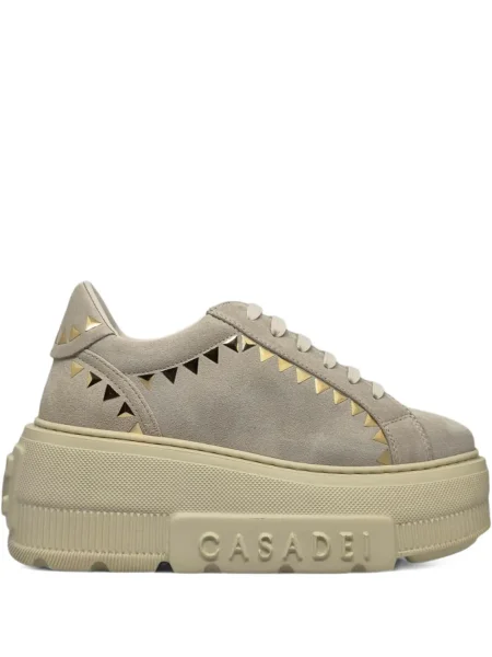 Sneakerși Casadei cu platformă cu tepi