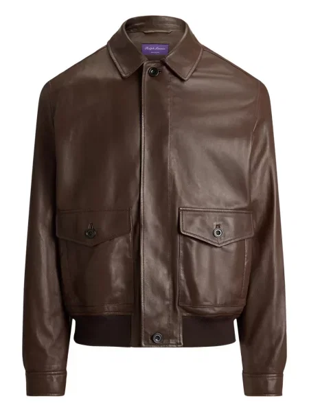 Geanta de piele Ralph Lauren Purple Label violet