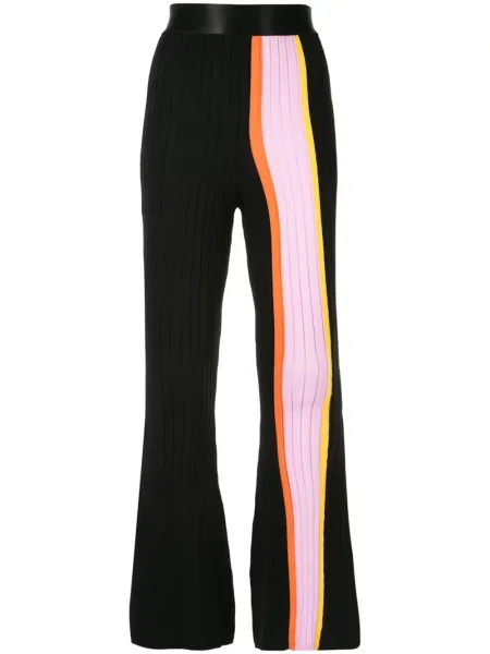 Pantaloni Ellery cu dungi evazate negru