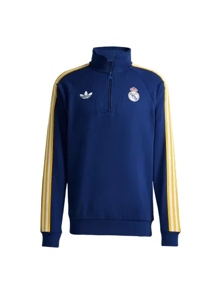 ADIDAS PERFORMANCE Sportovní mikina Real Madrid tmavě modrá / kari bílá