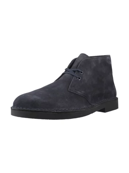 Trzewiki Clarks skórzane eleganckie niebieskie