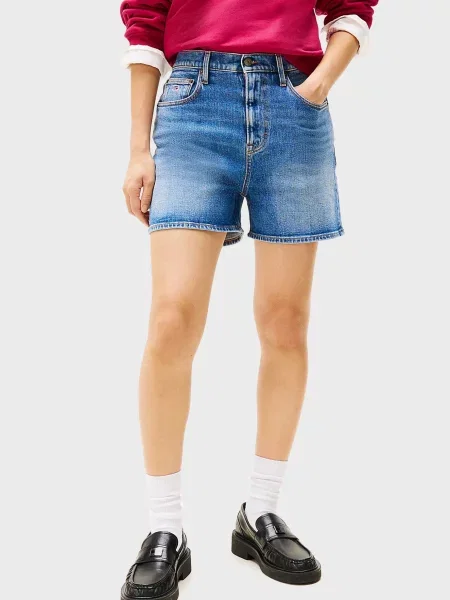 Короткие джинсовые шорты Tommy Jeans синие
