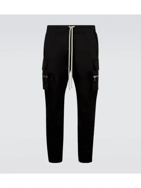 Poplínové kalhoty Rick Owens černé