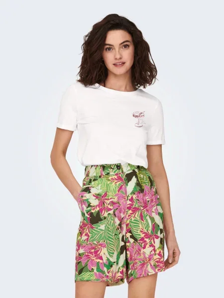 ONLY Tricou ONLKITA bronz / murdar alb
