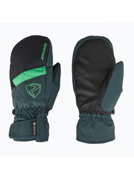 Детски скиорски ръкавици ZIENER Levin GTX Mitten dark jungle зелено