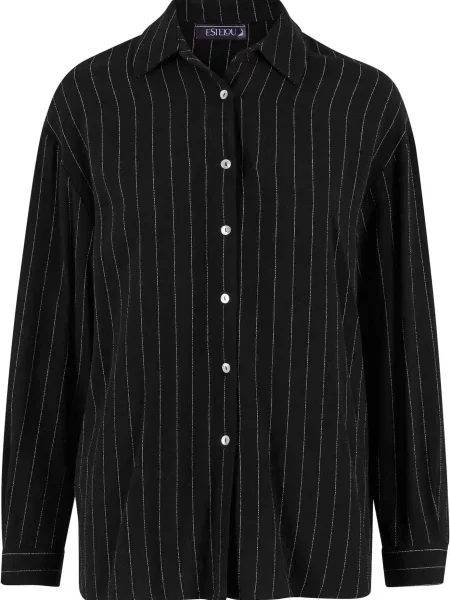 Urban Classics Bluză negru alb