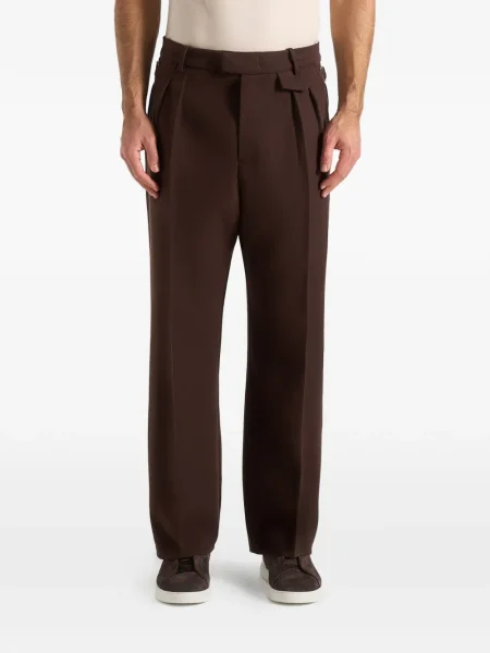Plisované kalhoty Manière De Voir hnědé