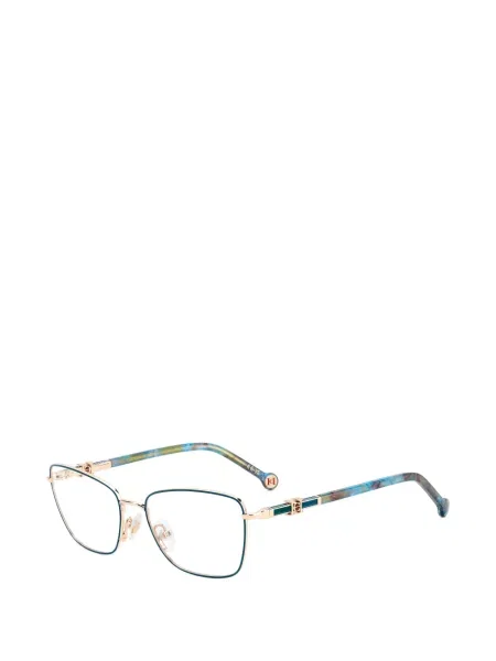 Ochelari de soare Carolina Herrera cu imprimeu geometric cu autograf verde