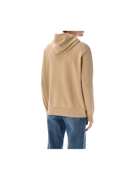 Dzianinowa bluza z kapturem Polo Ralph Lauren z kapturem brązowa