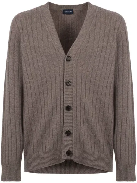 Pleteni kardigan Drumohr smeđa