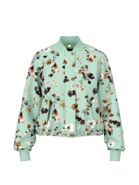 Geacă bomber Marccain cu model floral cu imagine verde