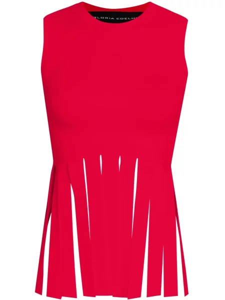 Top Gloria Coelho bez rękawów czerwony