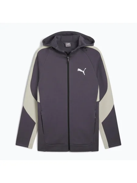 Férfi pulóver PUMA Evostripe Hoodie FZ DK galaktikus gr. Méret: S szürke