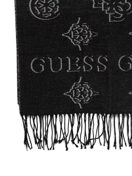 Fular Guess cu franjuri negru