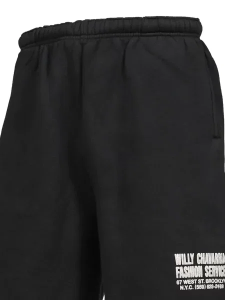 Pantaloni scurți Willy Chavarria cu imagine negru