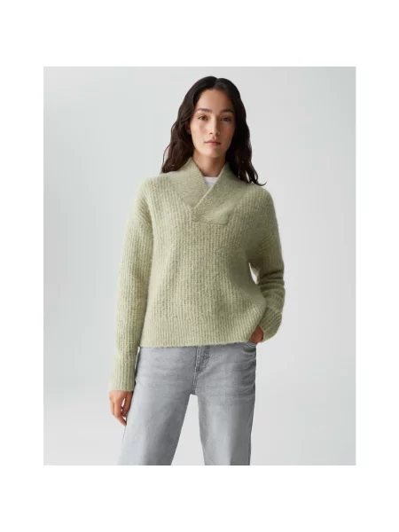 Sweter Opus wełniany zielony