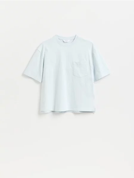 Reserved Tricou boxy albastru-pal albastru
