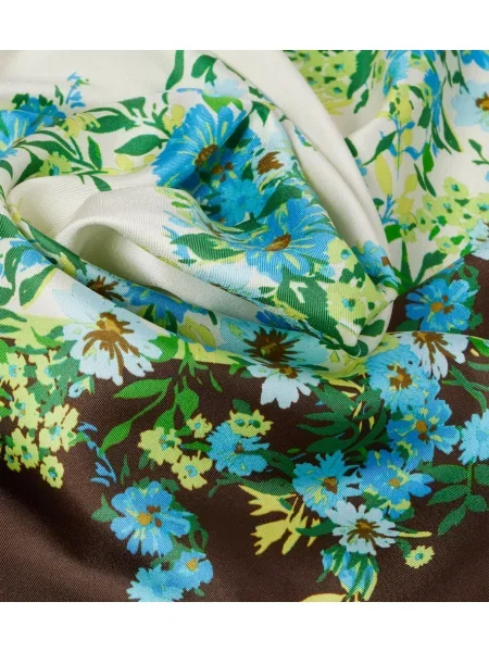 Fular Alemais de mătase cu model floral