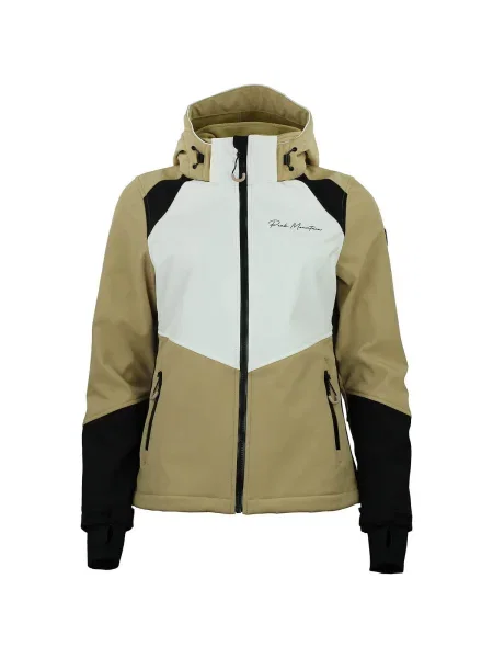 Geacă Peak Mountain softshell auriu