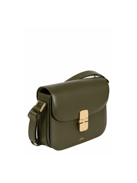 Body A.p.c. skórzany zielony