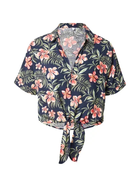 ONLY Bluză ONLNOVA bleumarin / oliv / portocaliu caisă / intens roșu