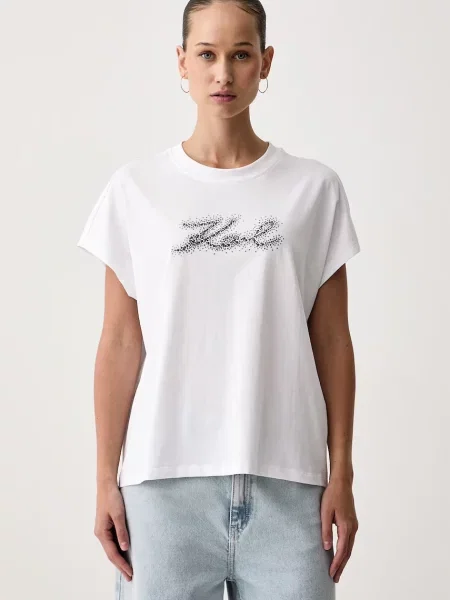Karl Lagerfeld tricou pentru femei din alb