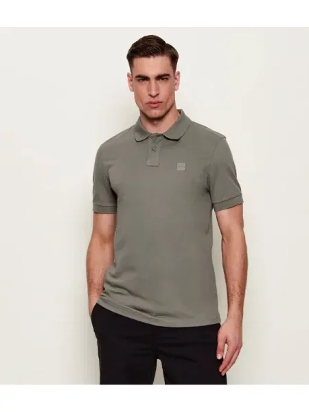 Tricou polo Boss Orange portocaliu